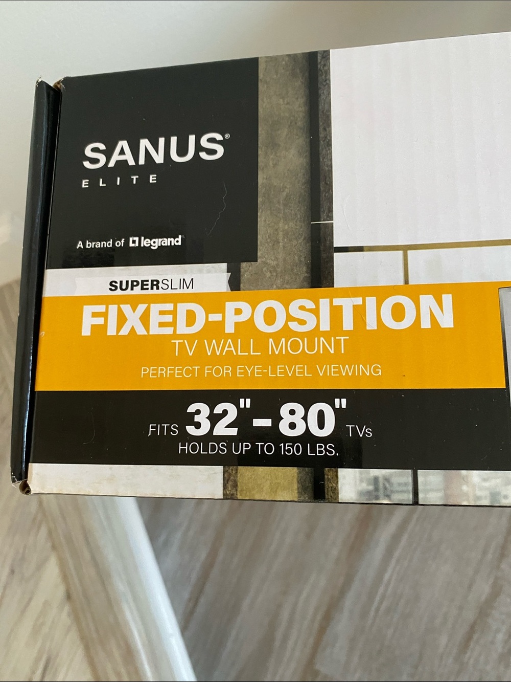 SANUS Elite Super Slim Fixed Position TV Wall Mount  TVs. 32”-80” up to 150 lbs.